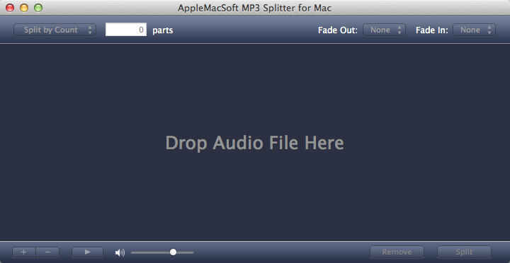 AppleMacSoft MP3 Splitter for Mac 3.9 : Main Window