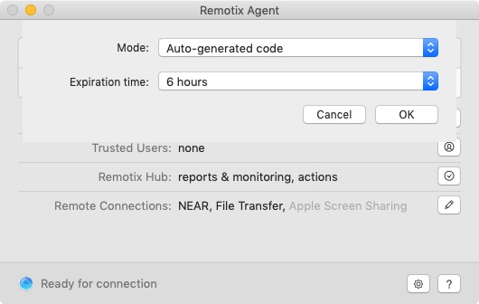 Remotix Agent 1.4 : Change Access Code