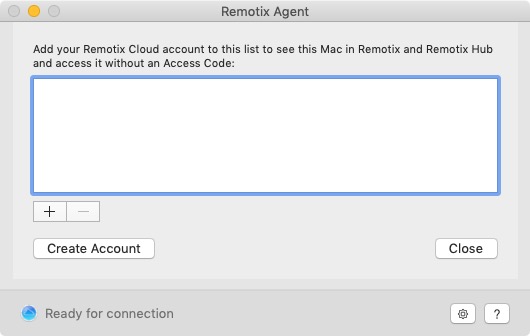 Remotix Agent 1.4 : Create Account