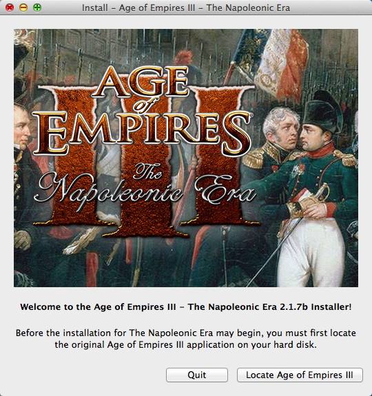 Age of Empires III - The Napoleonic Era 2.1 beta : Main Window