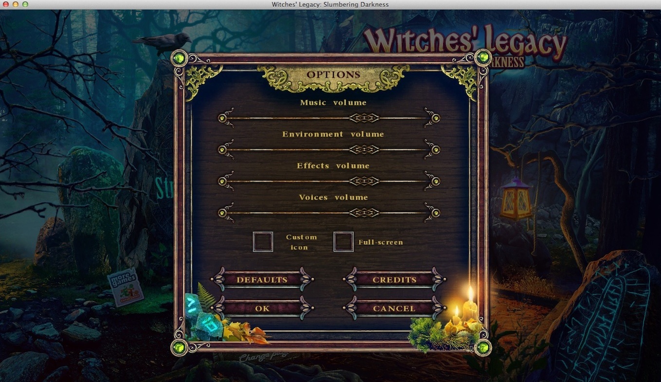 Witches' Legacy: Slumbering Darkness 2.0 : Game Options