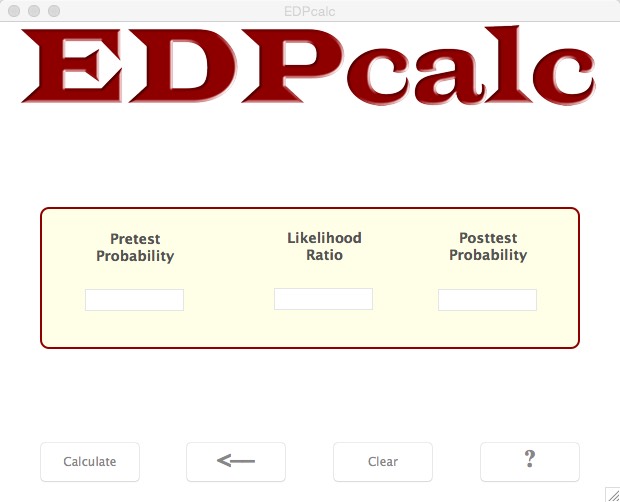 EDPcalc 1.0 : Main window
