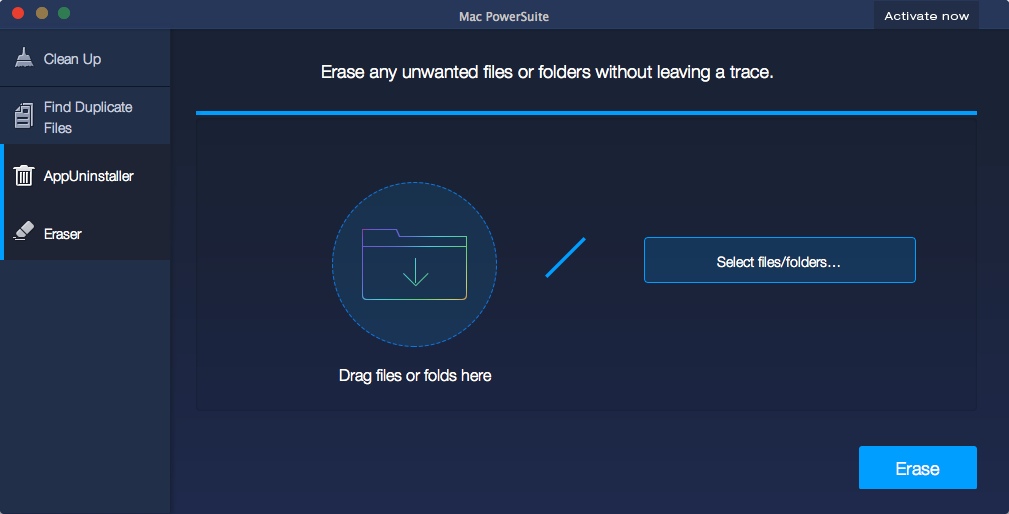 Mac PowerSuite 1.8 : Eraser Window