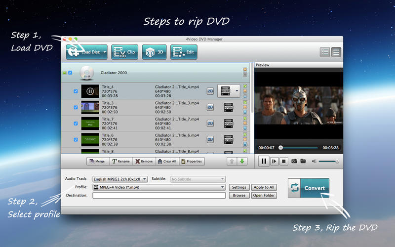 4Video DVD Manager 5.1 : Main Window