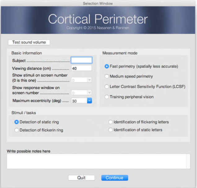 CorticalPerimeter 1.0 : Main Window