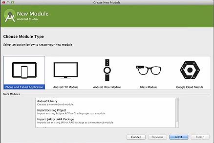 Android Studio 1.2 : Creating new module
