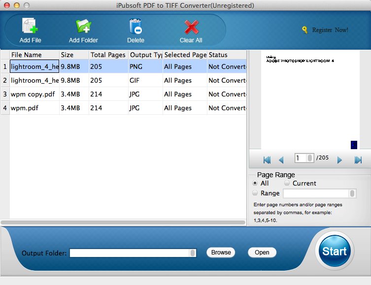 iPubsoft PDF to TIFF Converter 2.1 : Add PDF Files