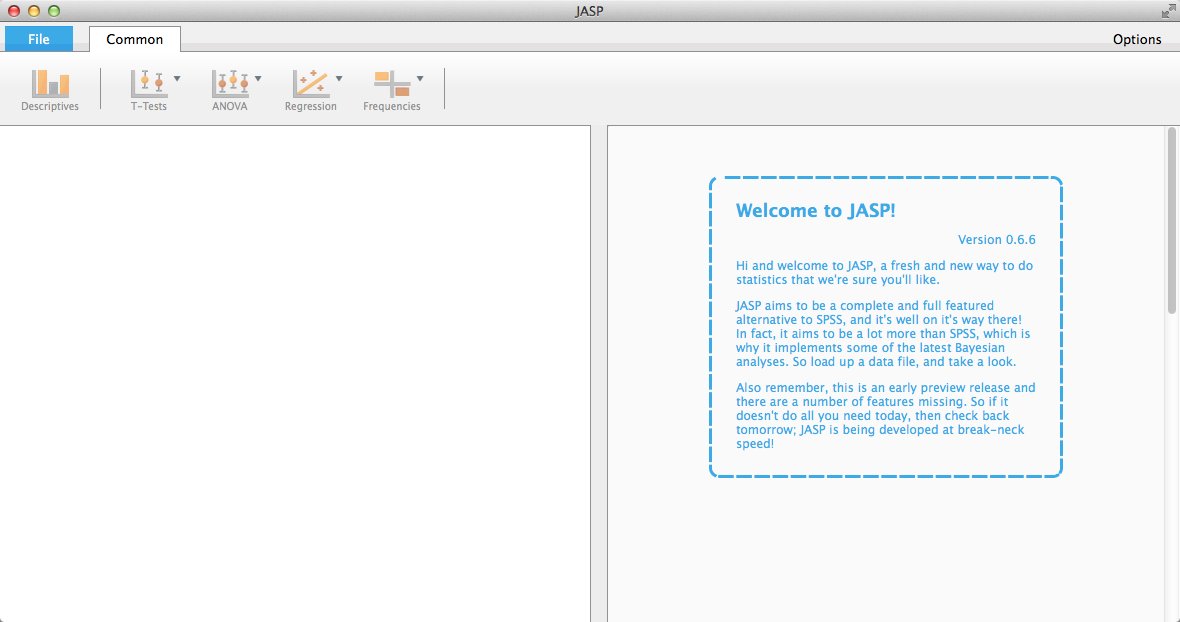 JASP 0.6 : Main Window