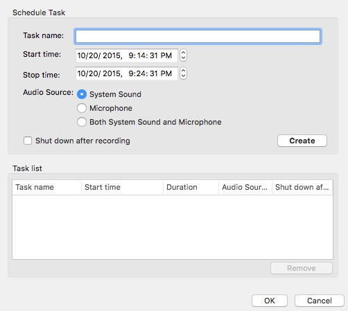 Apowersoft Audio Recorder for Mac 2.3 : Create a Scheduled Task
