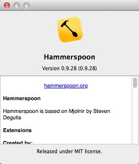 Hammerspoon 0.9 : About Window