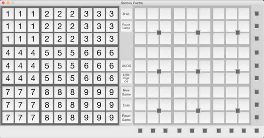 Sudoku Puzzle 2.5 : Main Window