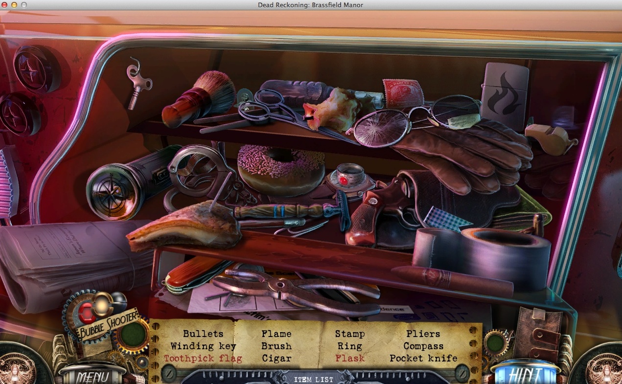 Dead Reckoning: Brassfield Manor : Completing Hidden Object Mini-Game