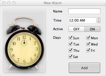 myOldAlarmClock 1.1 : Add New Alarm
