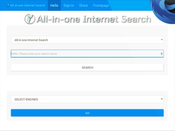Facebook - All-in-one Internet Search 1.1 : Main window