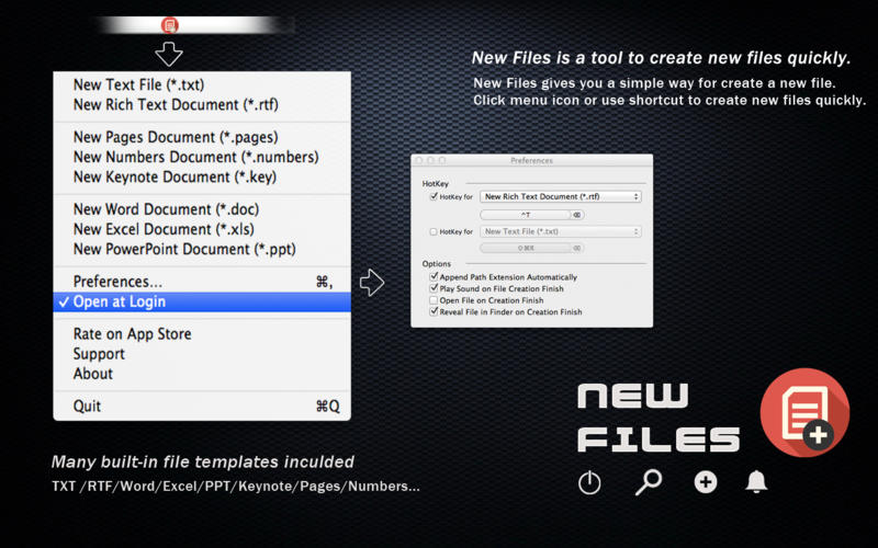 New Files 1.0 : Main Window