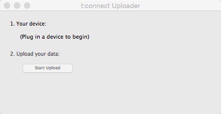 t:connect Uploader 2.4 : Main window
