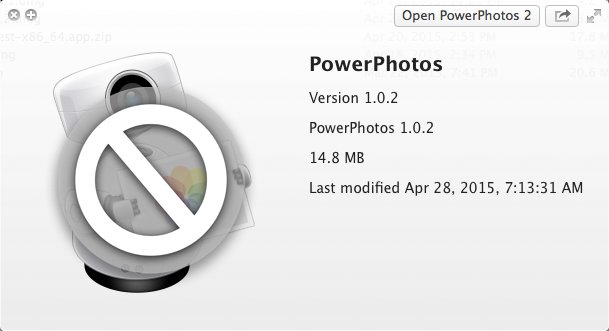 PowerPhotos 1.0 : Version Window