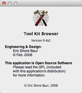 Tool Kit Browser 0.4 : About Window