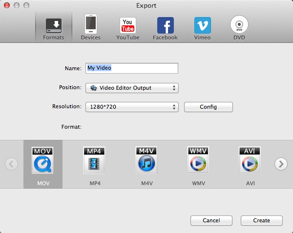 iSkysoft Video Editor 5.0 : Configuring Export Settings