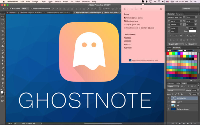 GhostNote 1.1 : Main Window