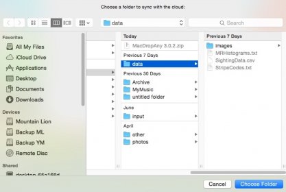 Selecting Folder For Sync