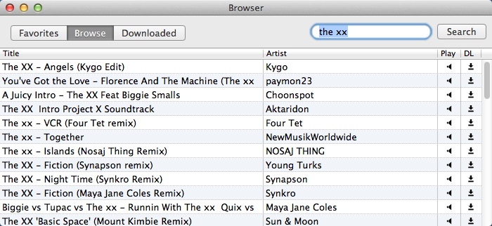 SoundCloud Downloader 2.6 : Browse Search Results