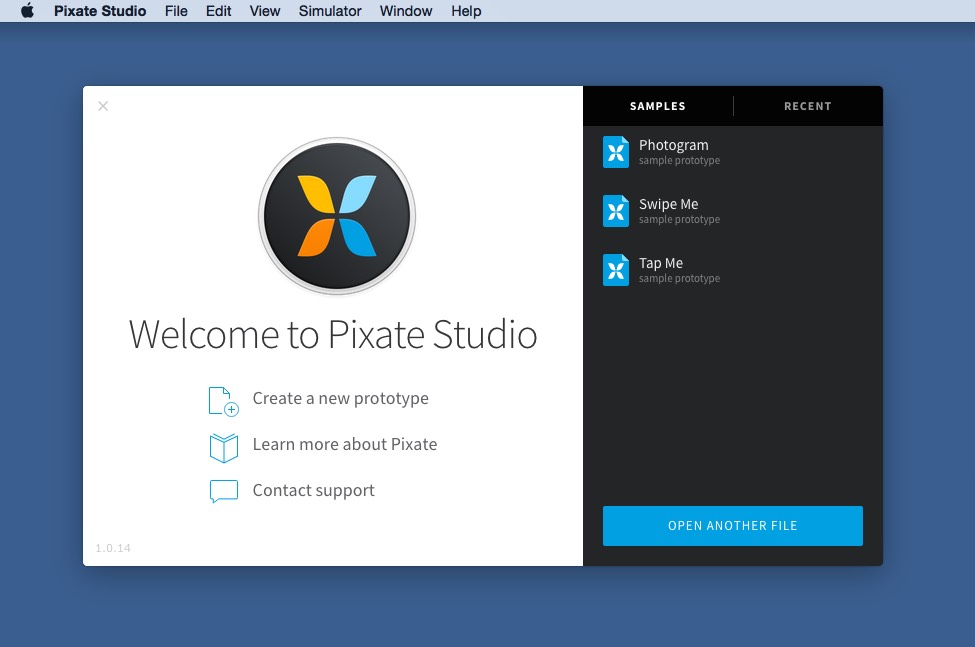 Pixate Studio 1.0 beta : Main window