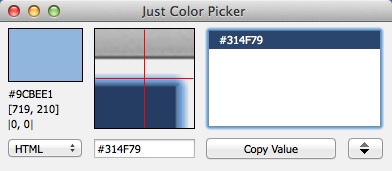 Just Color Picker 4.3 : Main Window