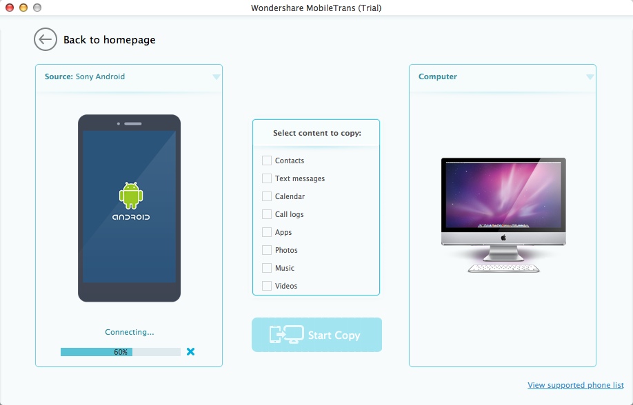 Wondershare MobileTrans 6.2 : Scanning Device