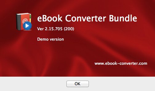 eBook Converter Bundle 2.1 : About Window