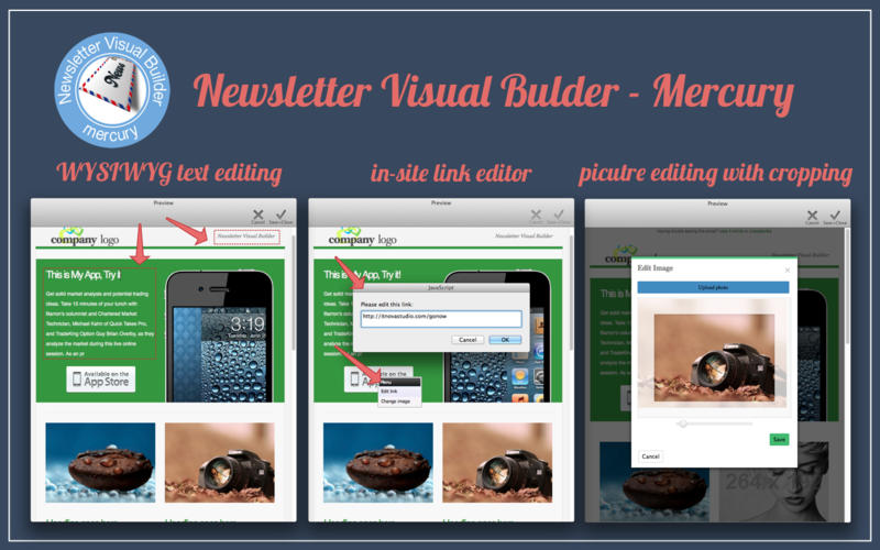 Newsletter Visual Builder - Mercury 1.6 : Main Window