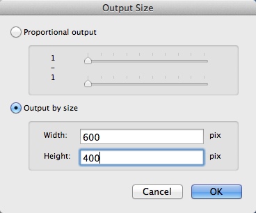 ClipPhoto 1.0 : Output Size Window