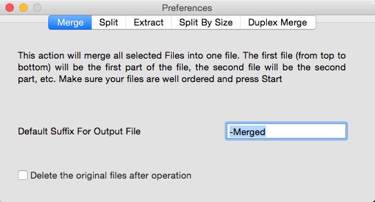 PDF Merge & Split Pro 1.1 : Merge Options