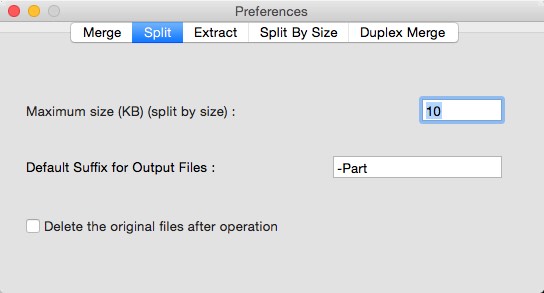 PDF Merge & Split Pro 1.1 : Split Options