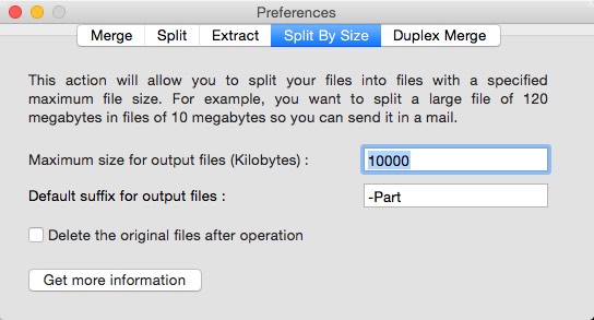 PDF Merge & Split Pro 1.1 : Split By Size