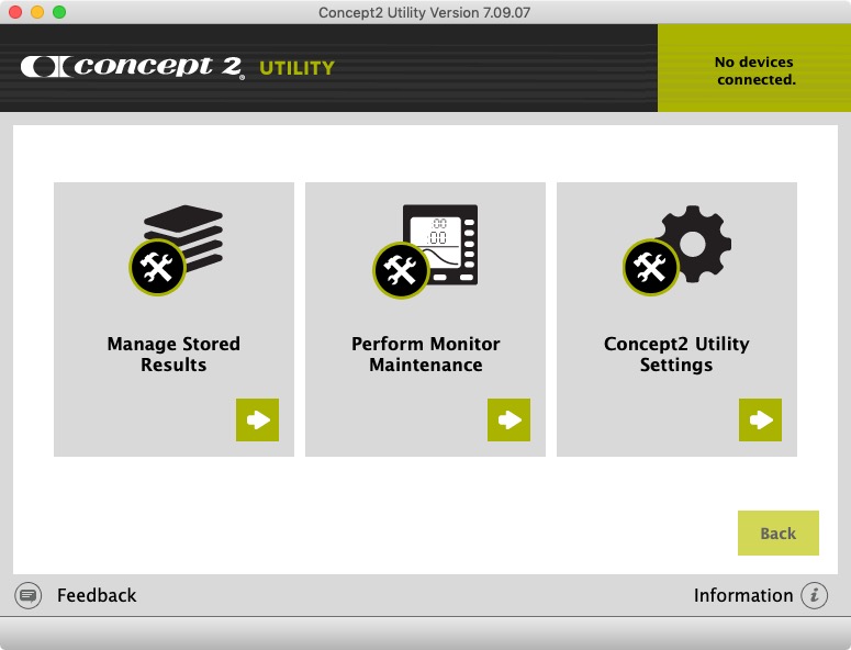 Concept2 Utility 7.0 : Maintenance and Settings