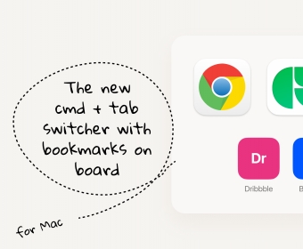 The Docflipper transforms the native macOS app switcher into a simple and convenient tool that combines the familiar Cmd + Tab navigation and Bookmarks assistant within one board.