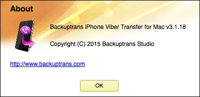 Backuptrans iPhone Viber Transfer 3.1 : Main Window