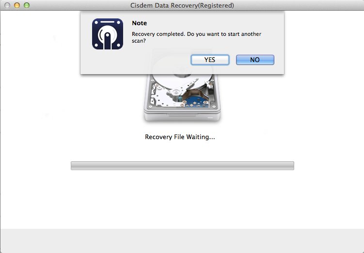 Cisdem Data Recovery 3.1 : Recovery Completed