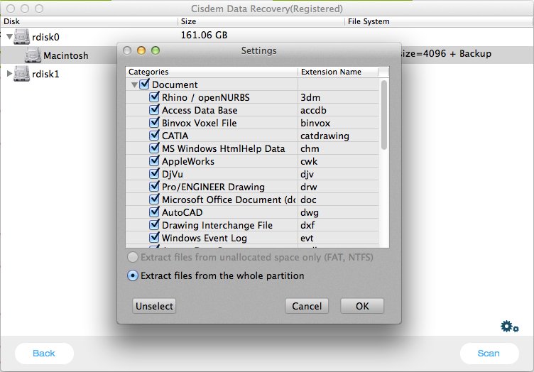 Cisdem Data Recovery 3.1 : Document Recovery Options
