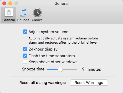 Wake Up Time - Alarm Clock 1.4 : General Preferences