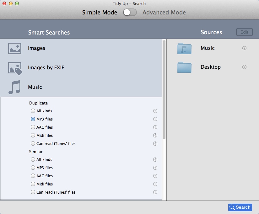 Tidy Up 4.1 : Simple Mode Scan Window
