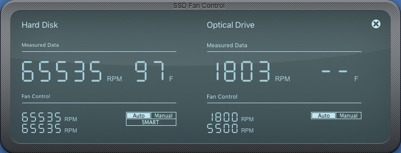 SSD Fan Control 2.1 : SSD Fan Control Default Settings