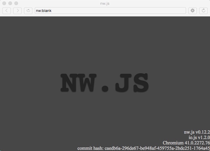 NW.js 0.1 : Main window
