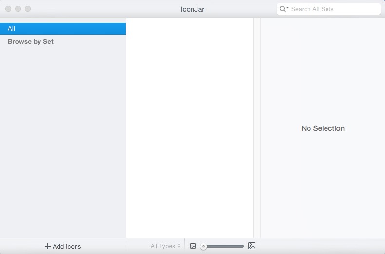IconJar 0.6 beta : Main window