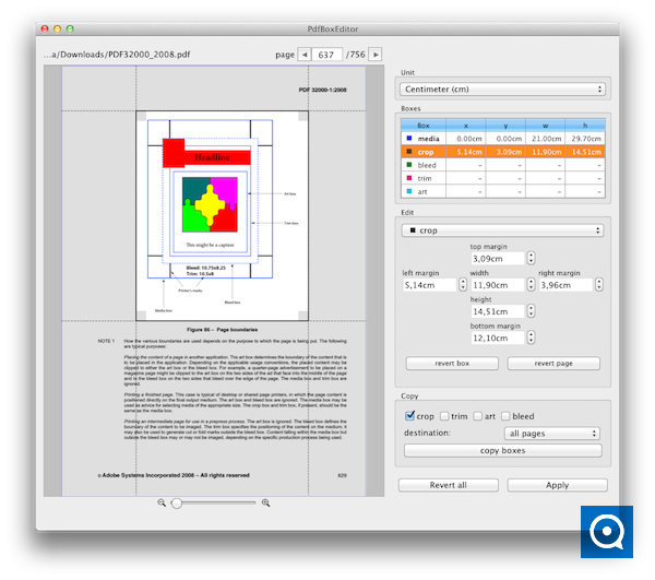 PdfBoxEditor 1.2 : Edit PDF boxes with PdfBoxEditor