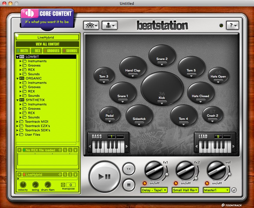 Beatstation 1.0 : Program window