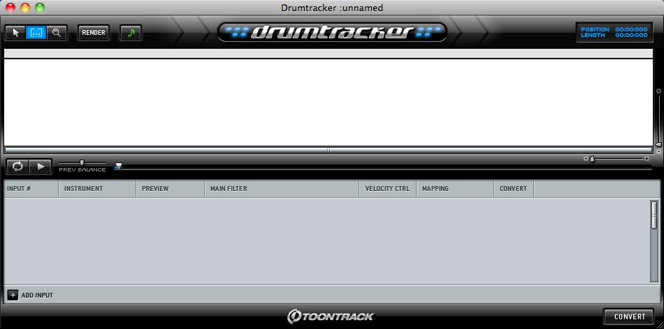 Drumtracker 1.0 : Main window