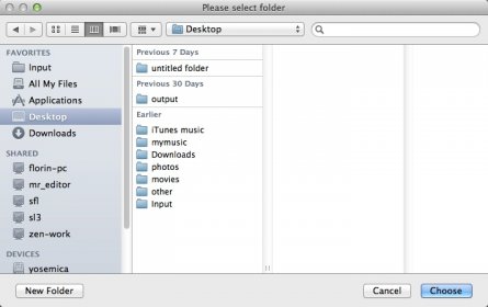 Selecting Backup Destination Folder