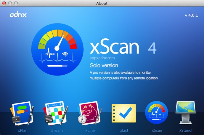 xScanSolo 4.0 : About Window